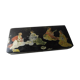 Old pen tray, Asian scene, in paper maché / boiled cardboard, Napoleon III