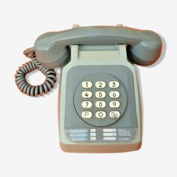 Téléphone à clavier vintage années 80 Socotel modèle s63