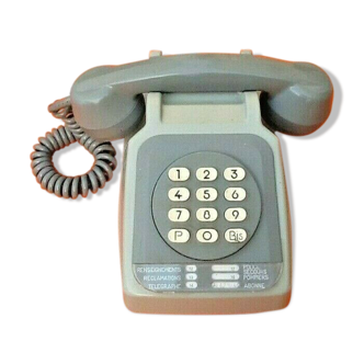 Téléphone à clavier vintage années 80 Socotel modèle s63