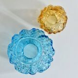 2 Vintage Glass Vases ROCK-KRISTALL Ingrid Glas", Kurt Wokan