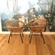 Pair of rattan armchairs by Rohe Noordwolde, 1960s, Netherlands