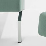 Pierre Paulin pair of CM236 satin chrome armchairs from 1960.