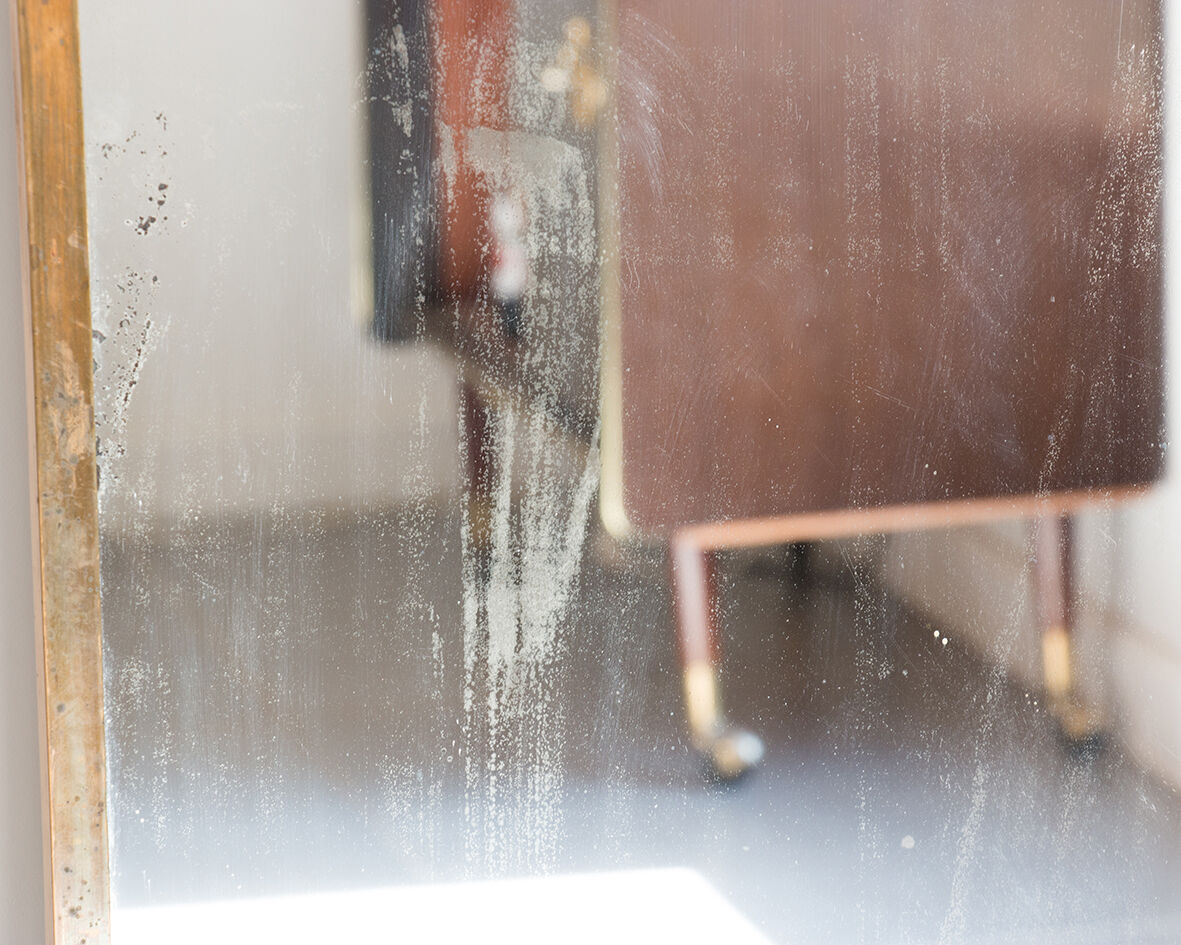 Golden mirror 147x54 cm