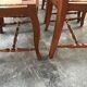 Suite of 6 rustic mulched chairs Louis XV solid cherry