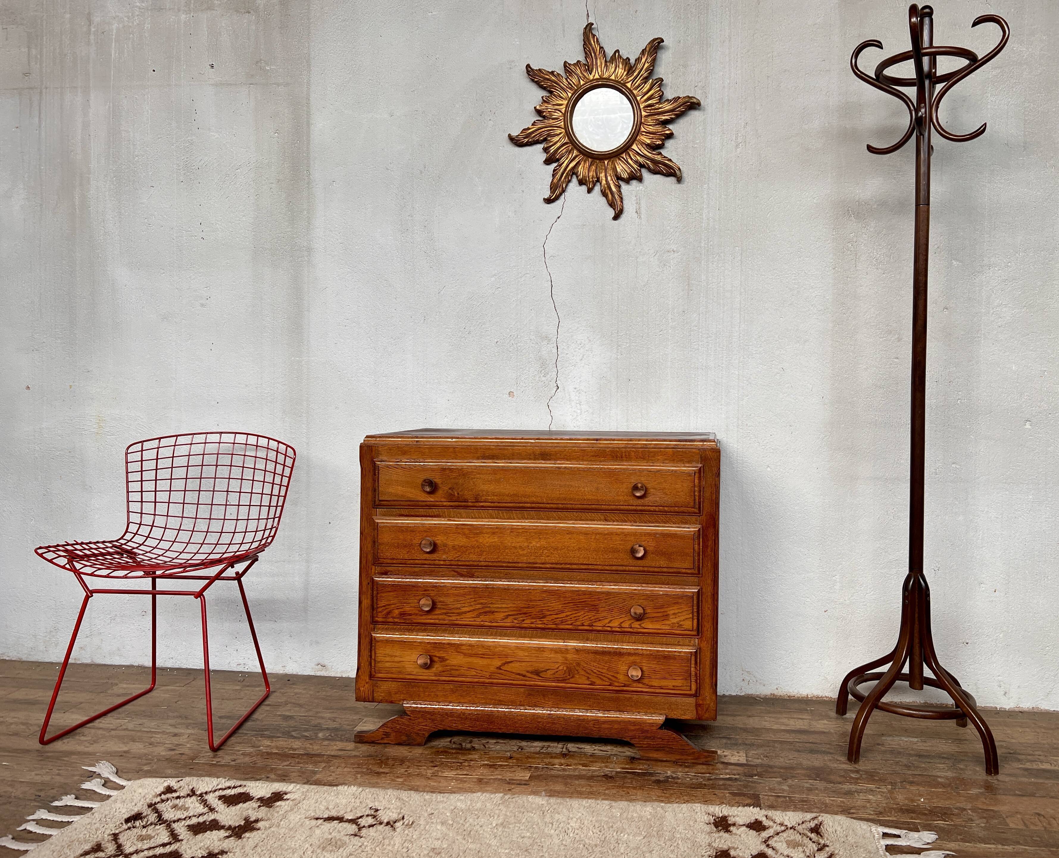 Commode style art deco 1950 1960 poignées rose laiton