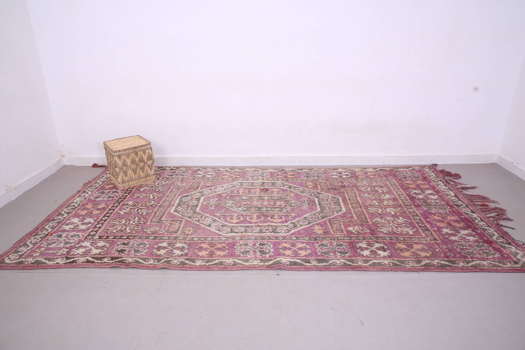 Large Vintage Moroccan Rug 178 x 362 cm - Berber Wool Rug - Handmade Rug