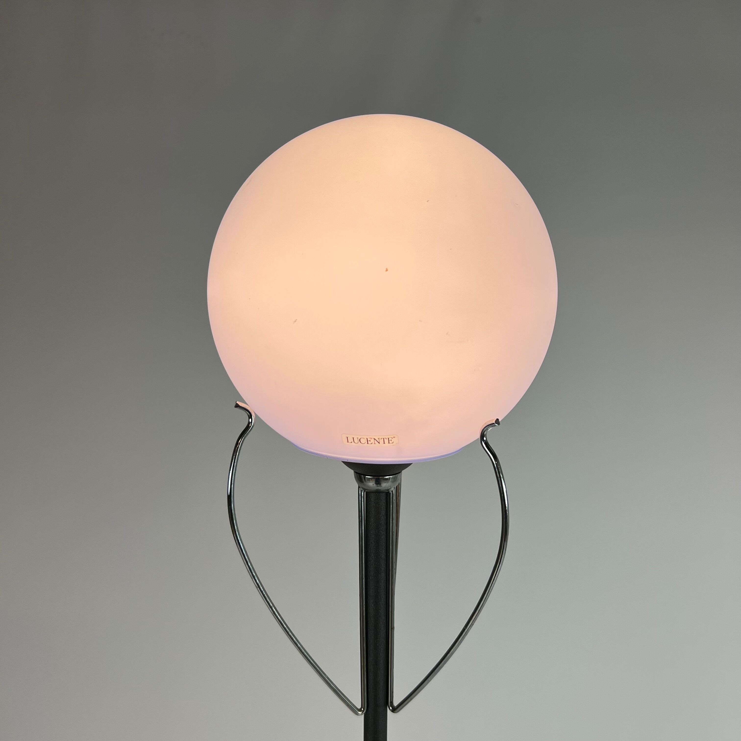 Italian design floorlamp with blue murano glass, 1990s