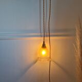 Frosted glass hand lamp 1950