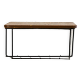 Swedish metal and teak hanging bedside table