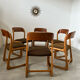 Set of 6 wooden chairs sled baumann vintage / year 60