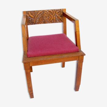 1930 carved back armchair