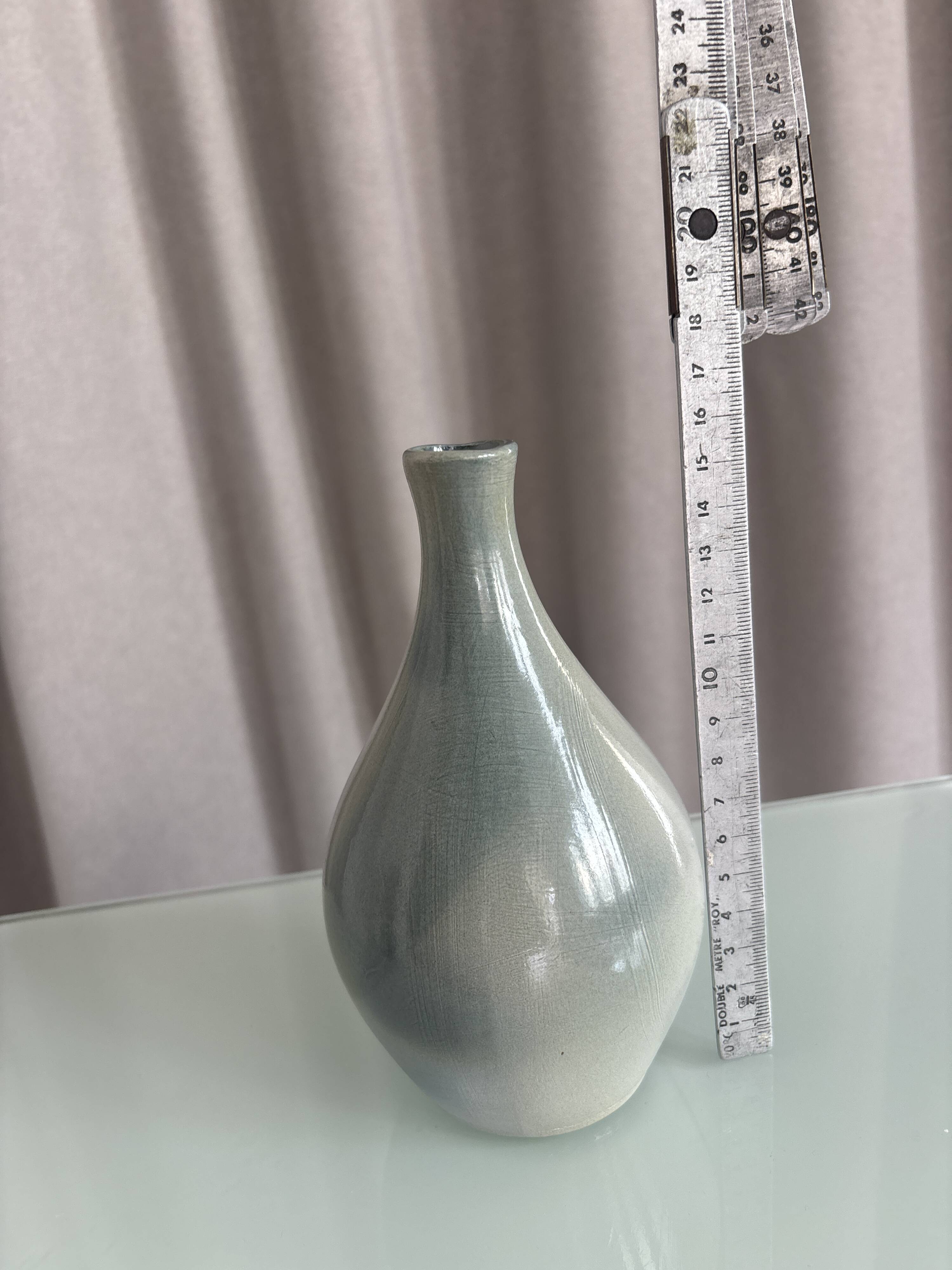 Small vintage vase in glazed ceramic