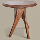 Solid oak side table – Scandinavian design from the 1950s