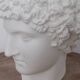 Greek head in waxed white plaster