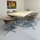 Lot of 6 plastic armchair chairs design Eames VITRA La fonda gray base