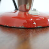 1930s Bauhaus Red Small Table Lamp, Czechoslovakia