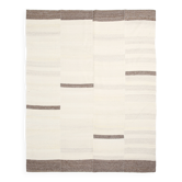 Cream & Brown Large Kilim Rug, 255x313Cm