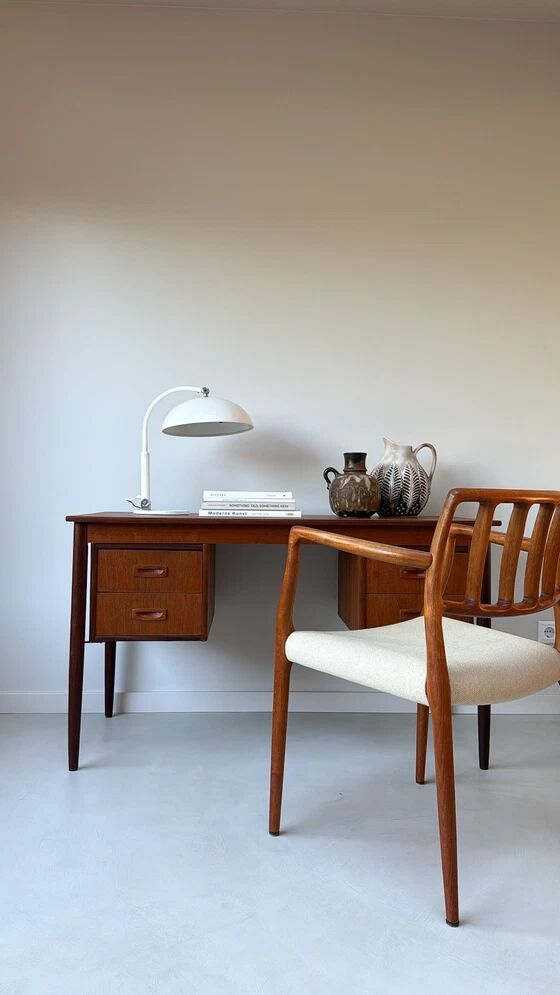 Vintage teak wooden desk