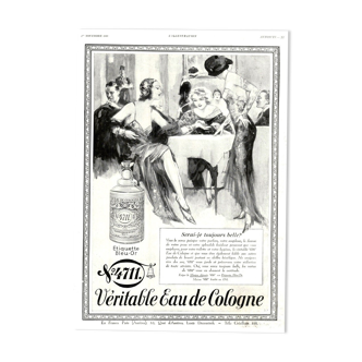 Affiche vintage années 30 Eau de Cologne