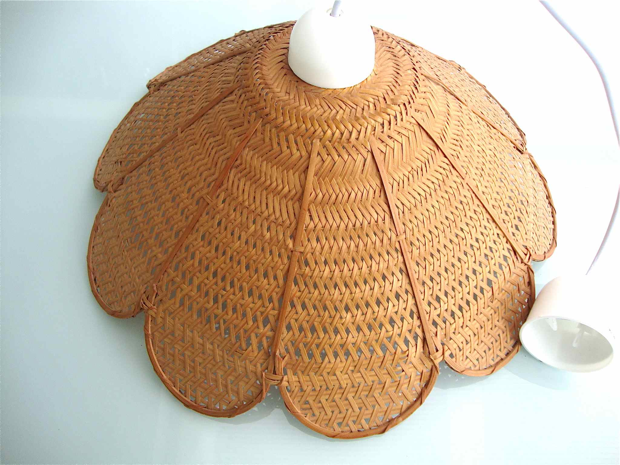 Vintage rattan flower hanging