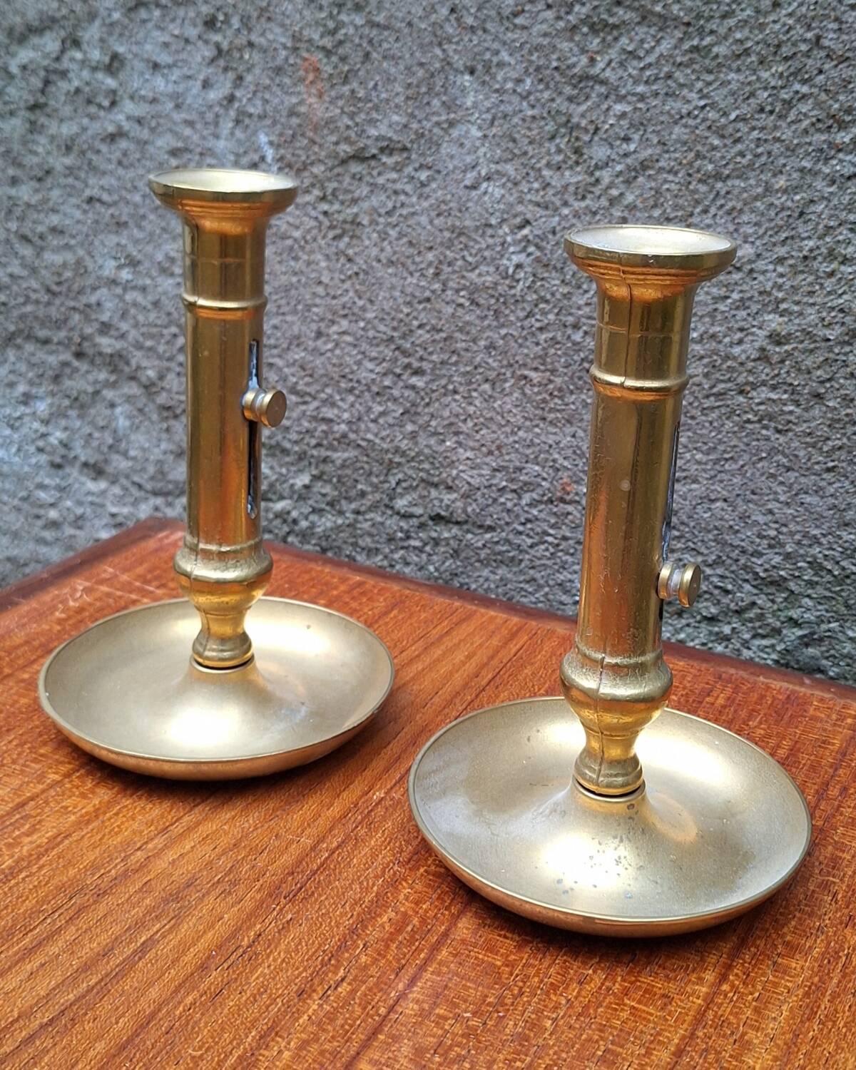 Pair of brass candlesticks
