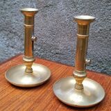 Pair of brass candlesticks