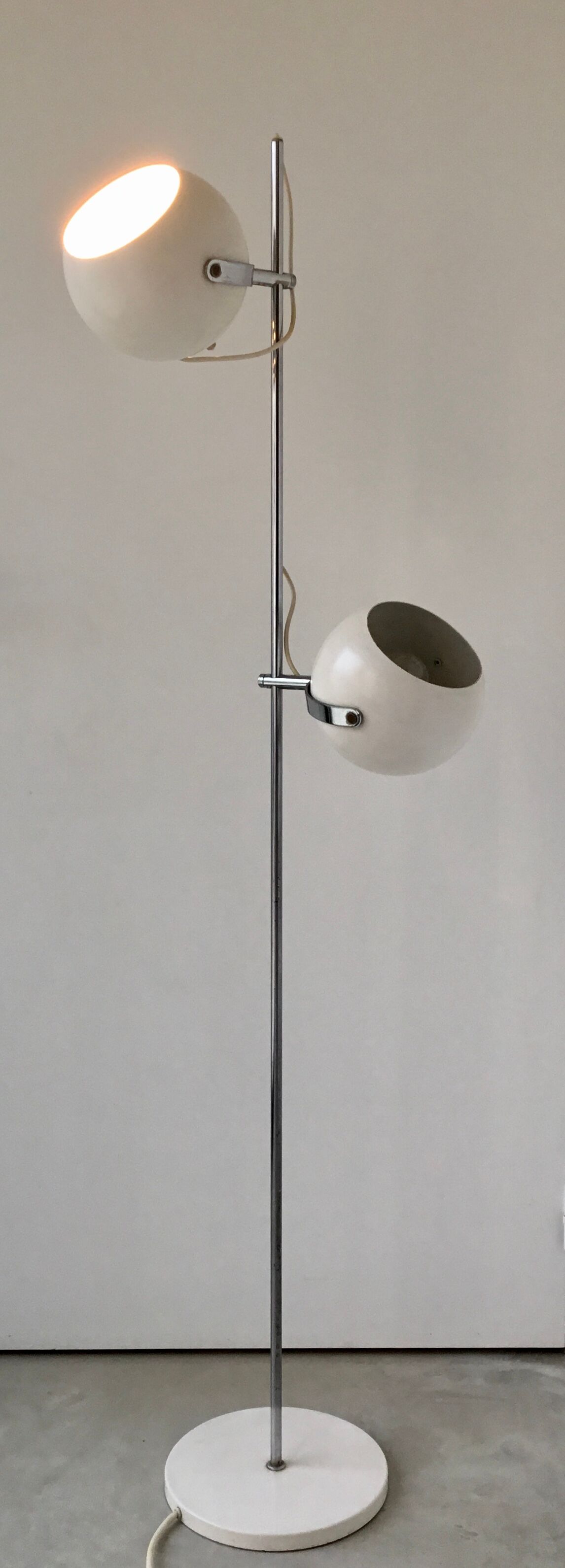 Eyeball floor lamp 2 adjustable lights - design 1960