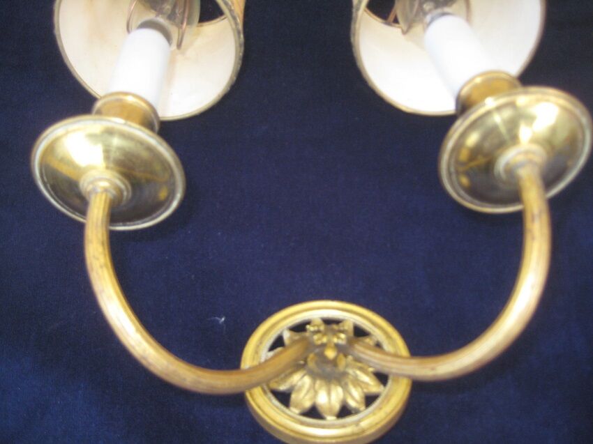 Pair of brass wall light 1920