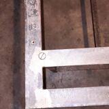 Rectangular steel and wood table