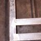 Rectangular steel and wood table