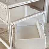 Pair of Vintage Rattan Bedside Tables