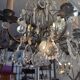 Lustre cage 9 lights with pendants Louis XV
