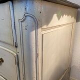 Chest of drawers from the regency period patinated light gray. Perfect condition.