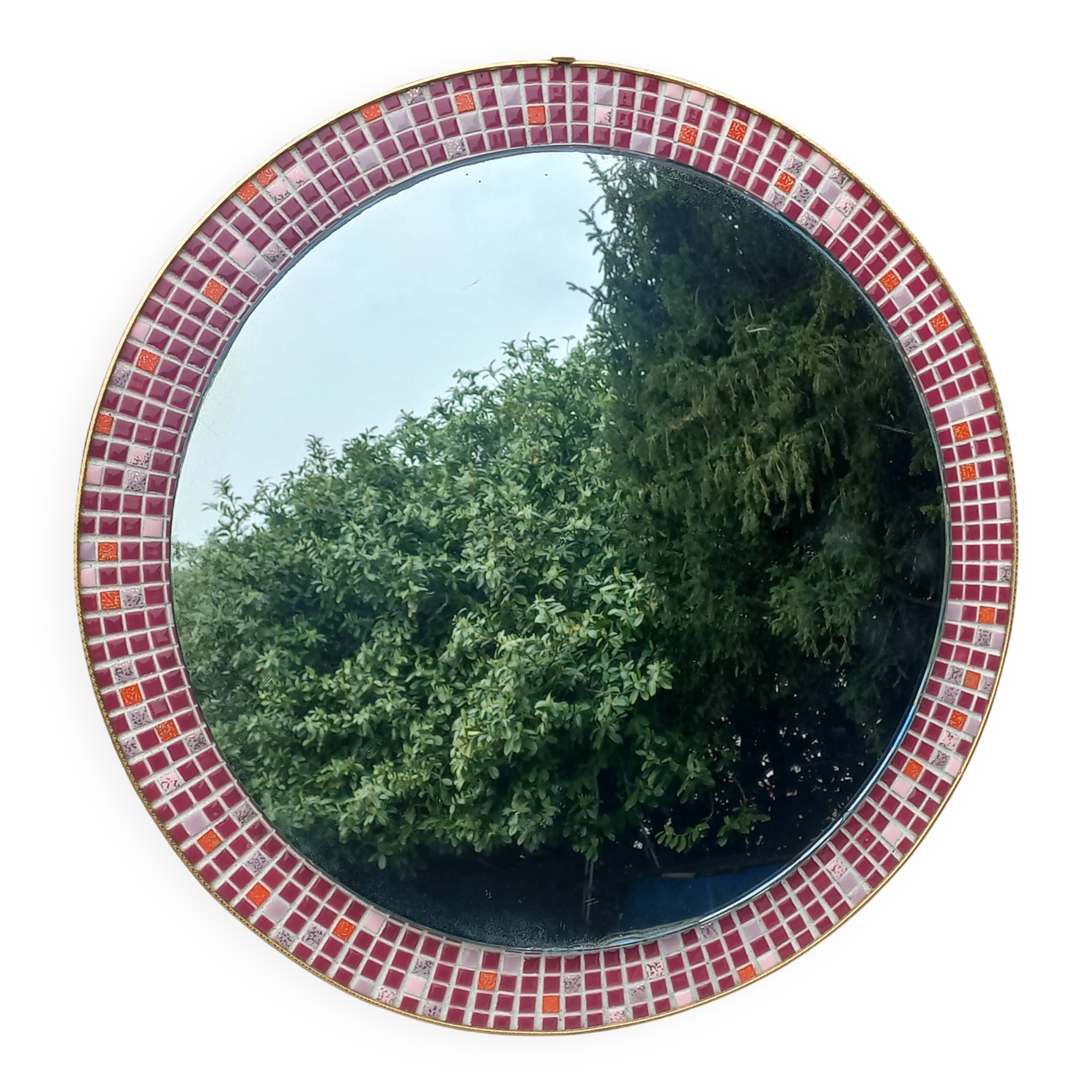Vintage ceramic mirror from the 1960s.