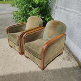 Pair of art deco armchairs