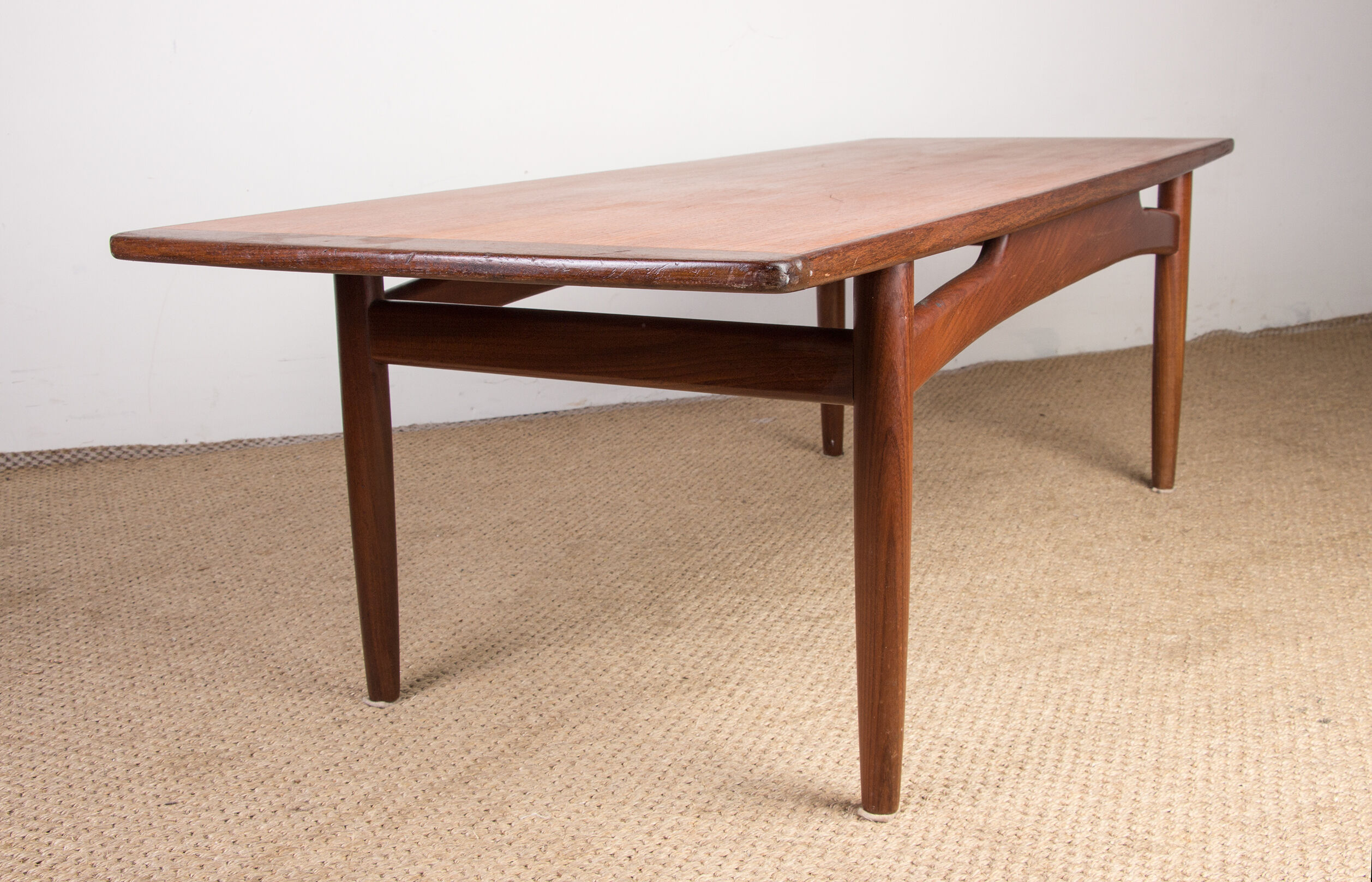 Danish teak coffee table by HE Mobler 1960