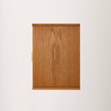 Scandinavian vintage bedside table with brass handle