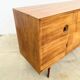 Mid-century teak sideboard, 2 doors 4 drawers — brutalist spirit