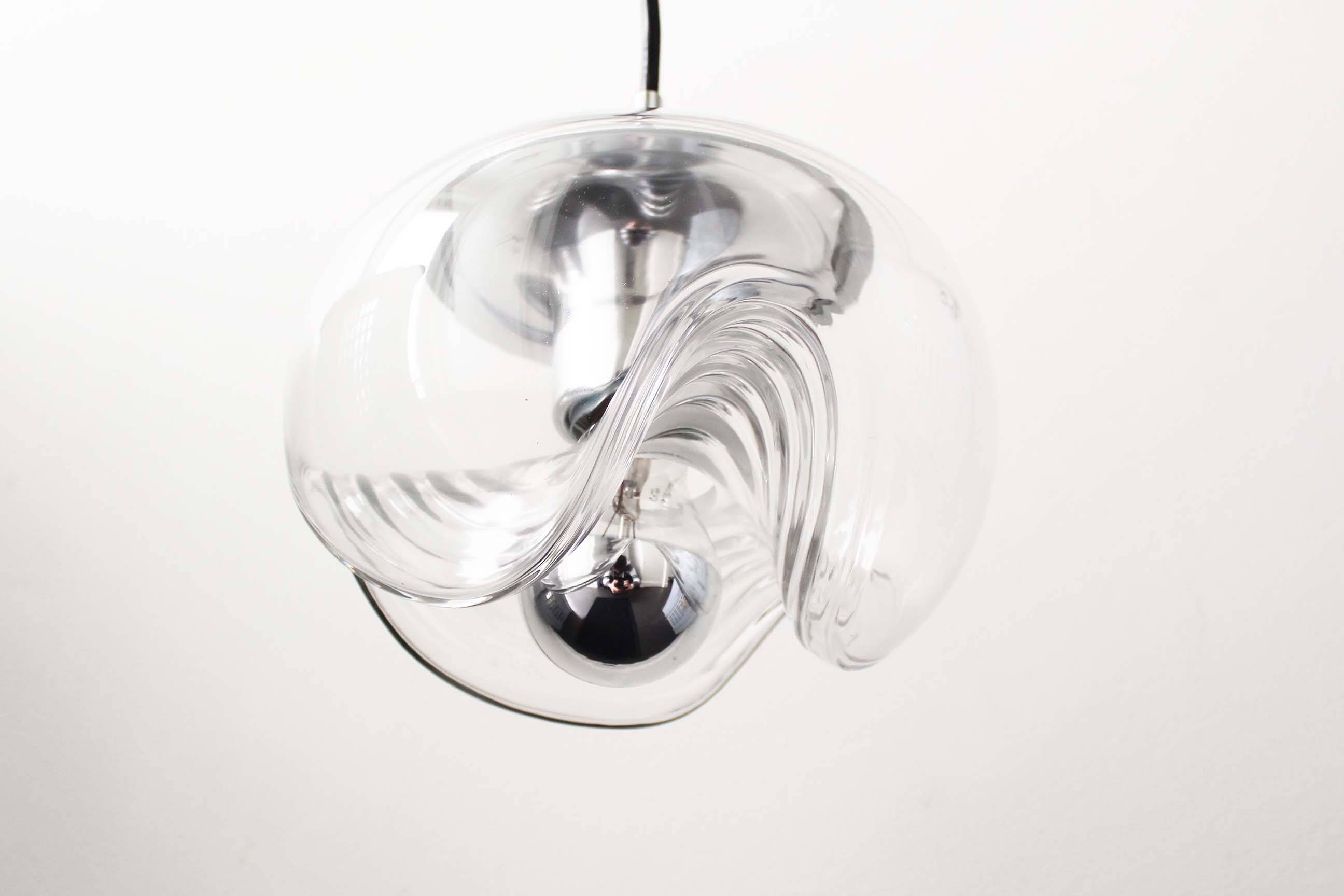 Petite ‘Futura’ pendant light by Koch & Lowy for Peill Putzler