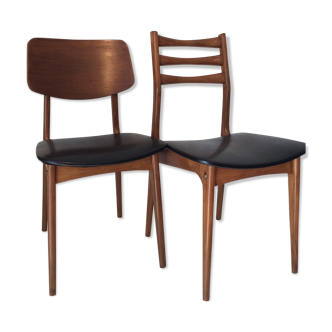 Paire de chaises Stella des années 60 rénovées