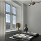 Gold-colored aluminum table lamp, contemporary work.
