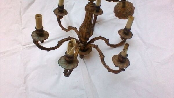 Lustre 6 branches en bronze