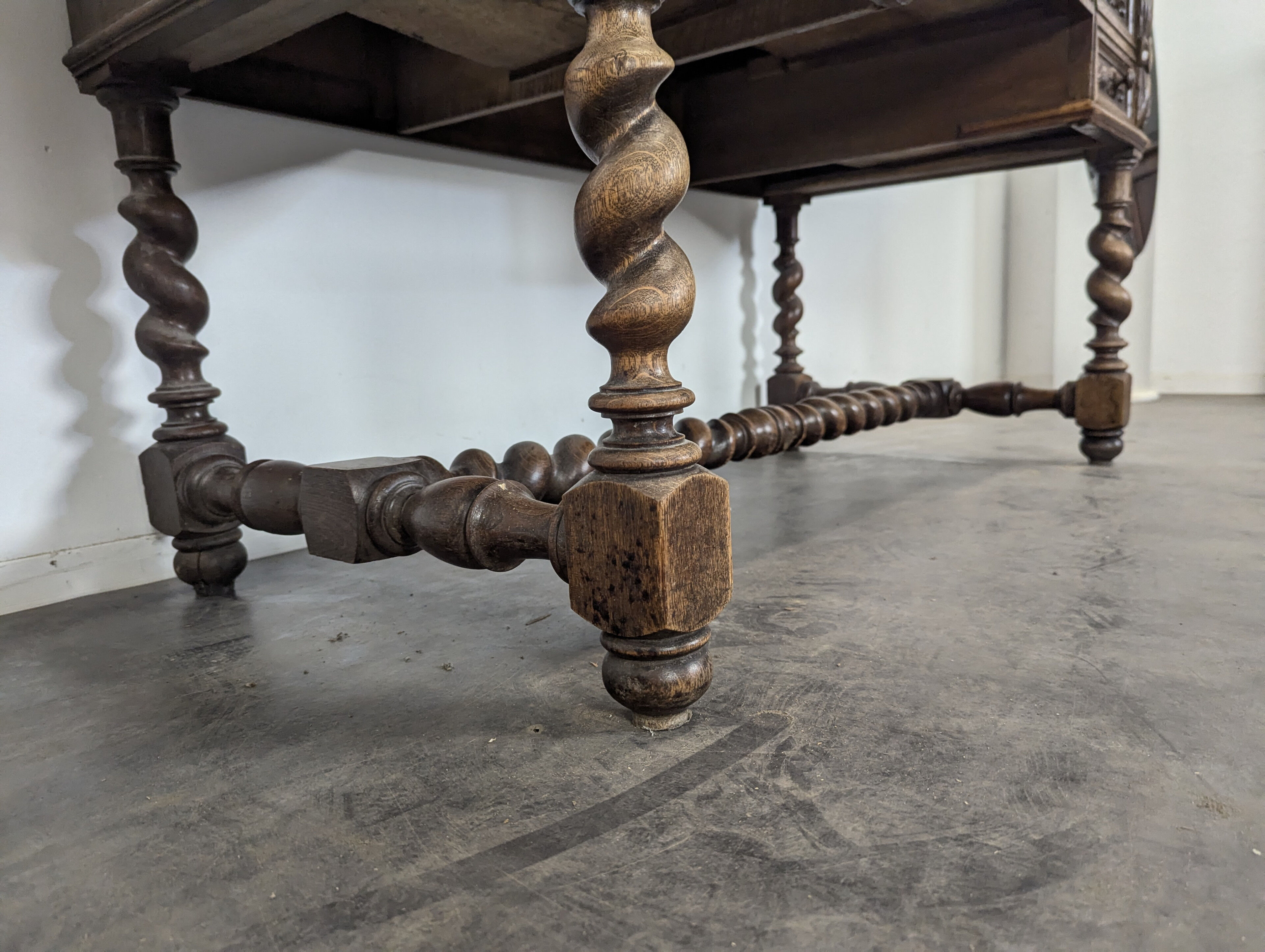 Louis XIII style oak desk