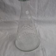 Carved blown glass decanter