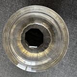 Sucrier Art-Deco - Verre - Bois et Métal