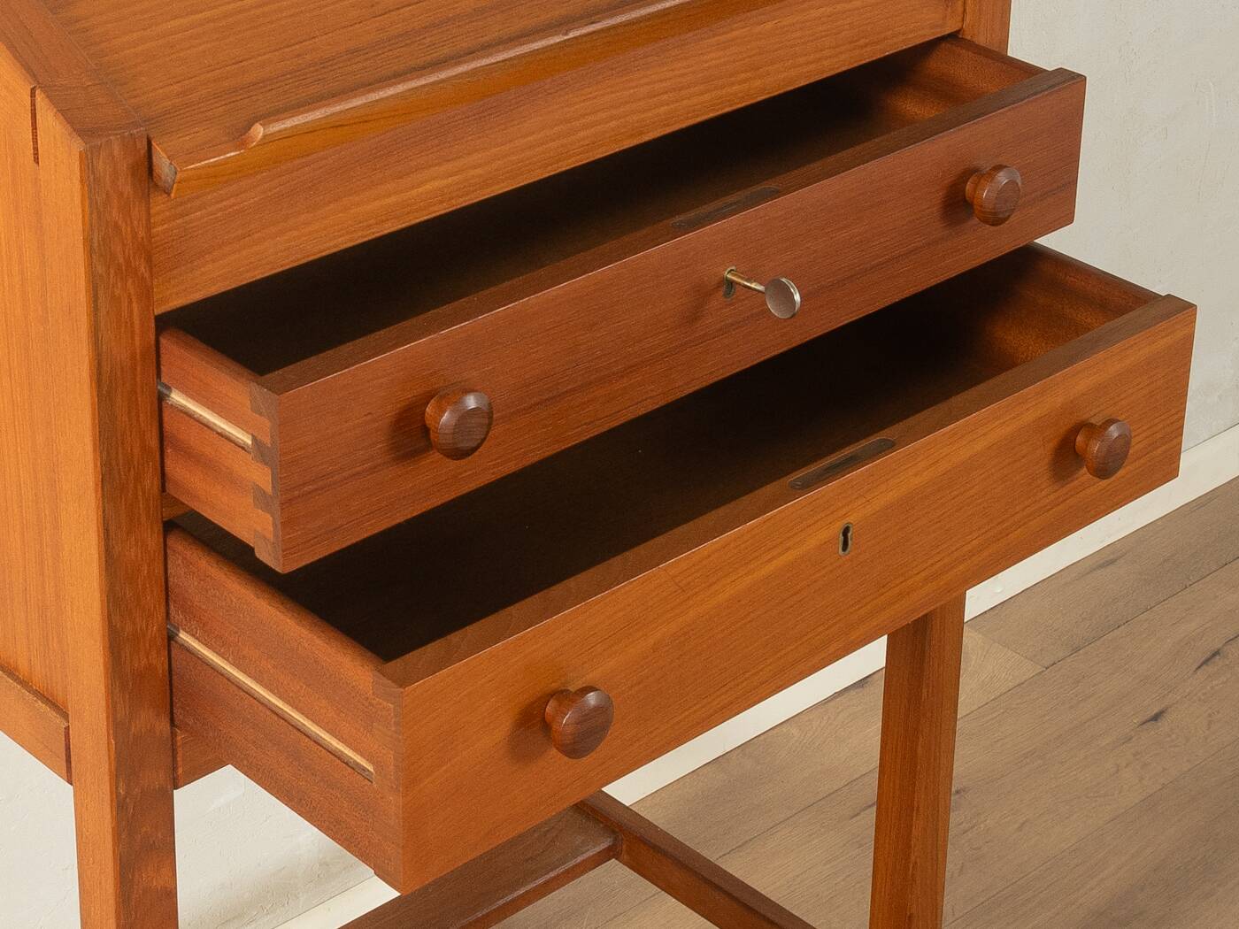 Classic standing desk from the 1960s, teak veneer, Denmark
