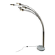 Italian Arc floor lamp with 6 lights in gold brass, 1970s.