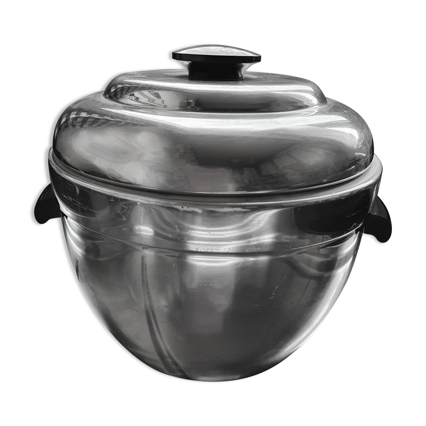 Seau à glaçons isotherme Thermos en métal et bakélite, années 50