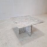 Italian carrara marble coffee table, 1980s