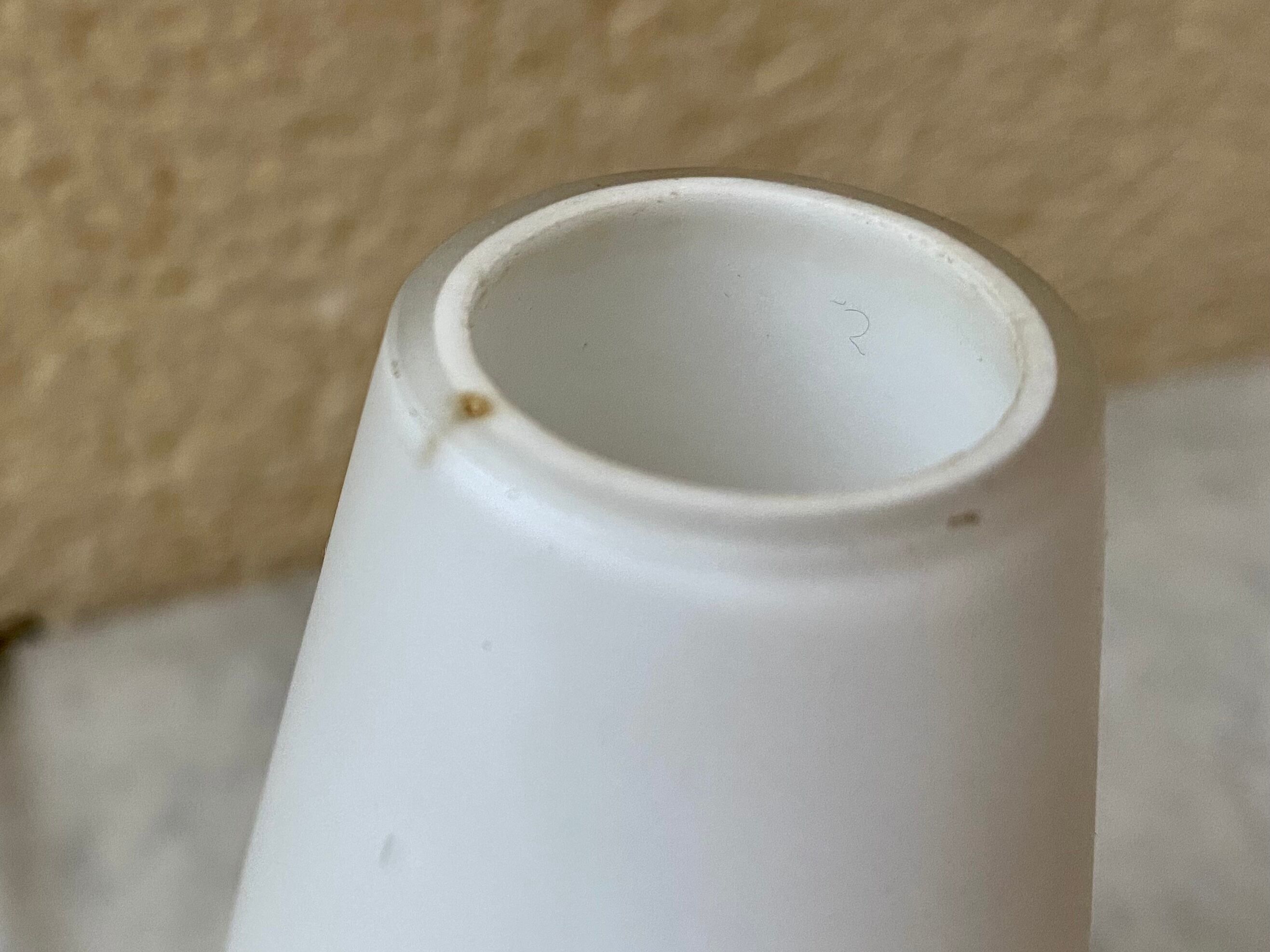 Bedside lamp vintage 60s tole enamelled opaline glass